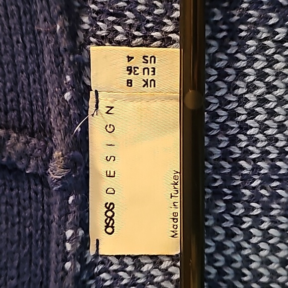 ASOS blue mixed print cardigan - Picture 3 of 4